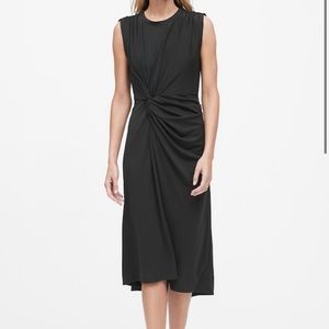 Banana Republic Black Twist Front midi dress - M